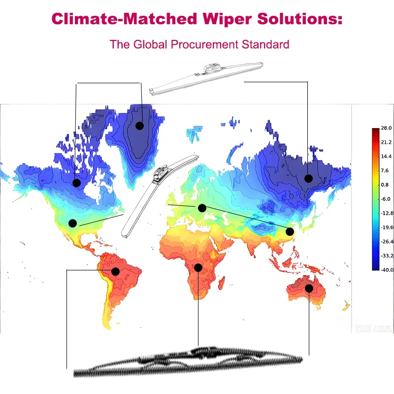 Selezione delle spazzole tergicristallo in base al clima per i distributori aftermarket